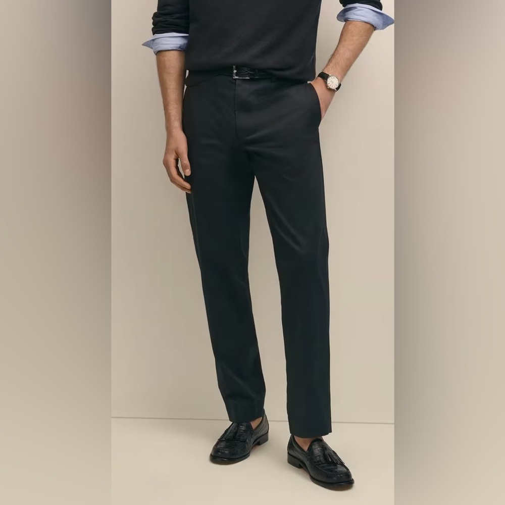 Brooks Brothers Advantage Chino Clark Men's Black Pants size W34/L34